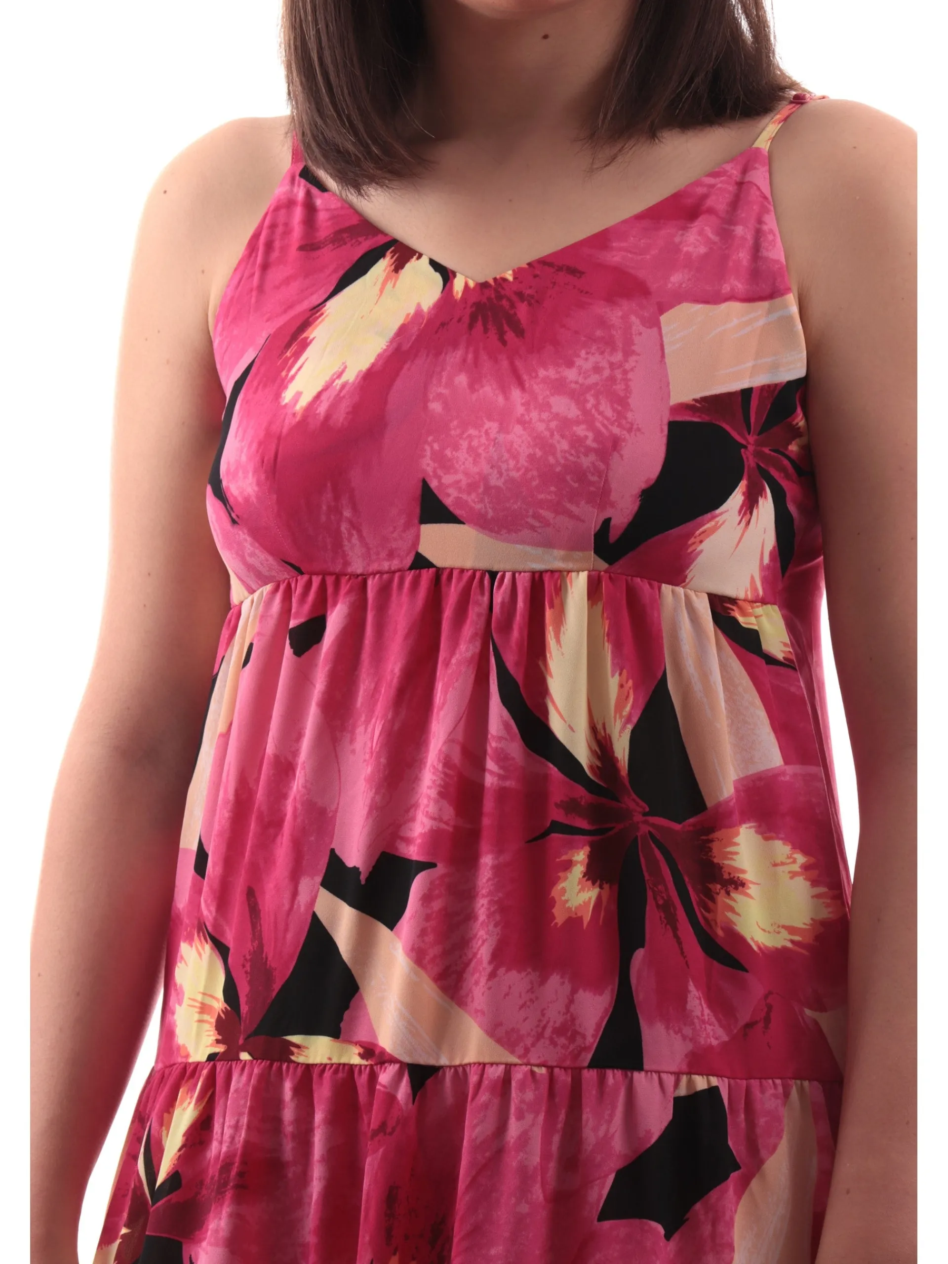 ONLY Vestiti*Vestito floreale rosa da donna svasato 15256834