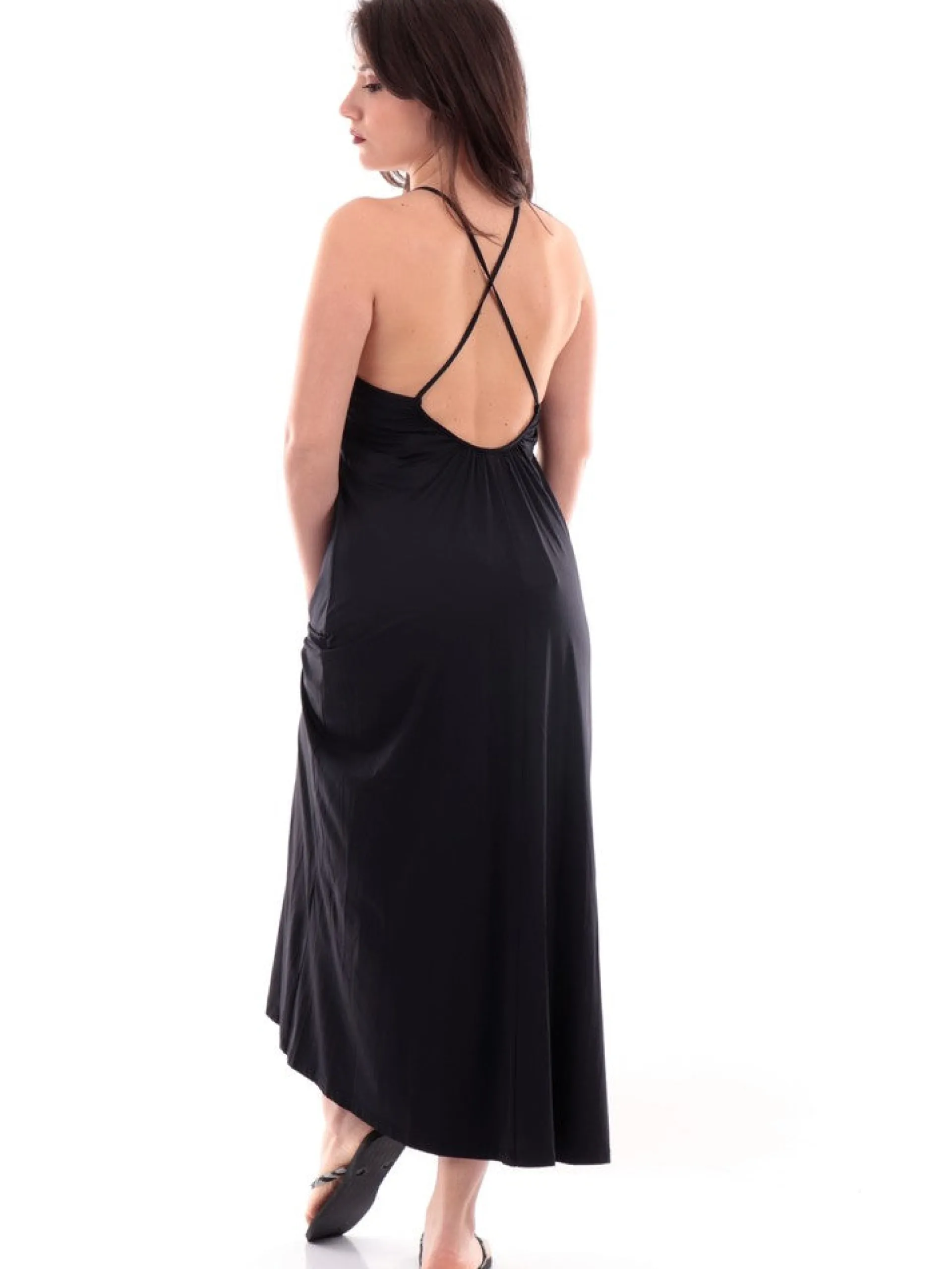 4GIVENESS Vestiti*Vestito nero da donna lungo FGCW3045