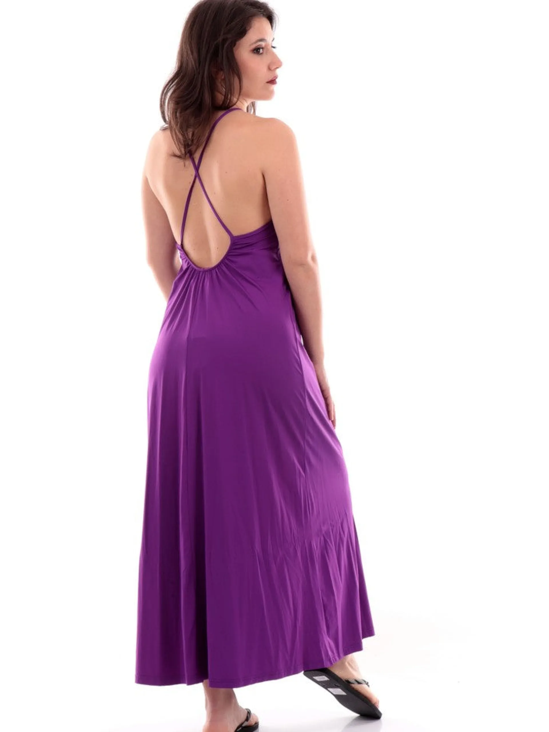 4GIVENESS Vestiti*Vestito viola da donna lungo FGCW3045
