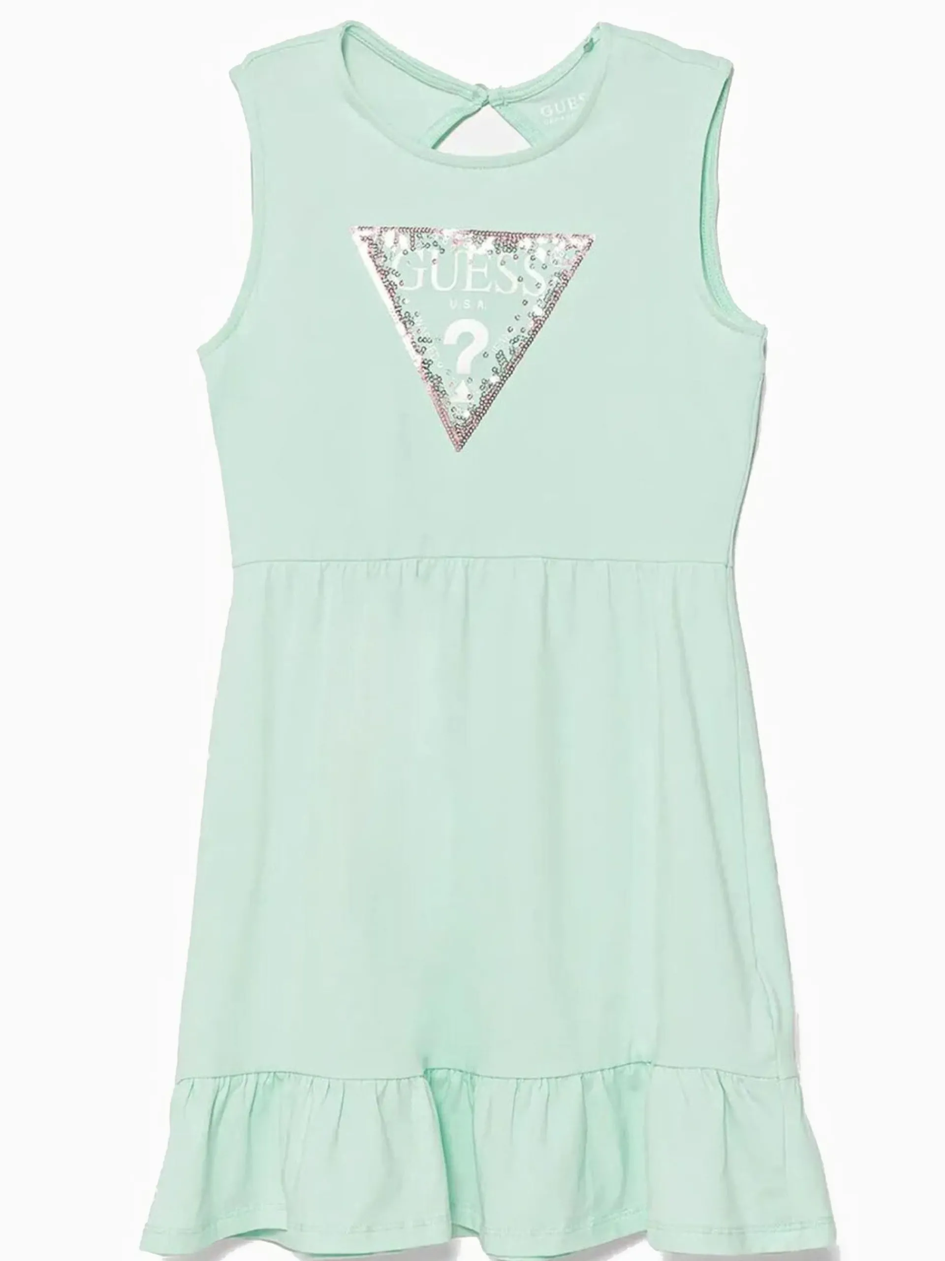 GUESS Vestiti*Vestito verde con paillettes da bambina smanicato K5GK22K6YW4