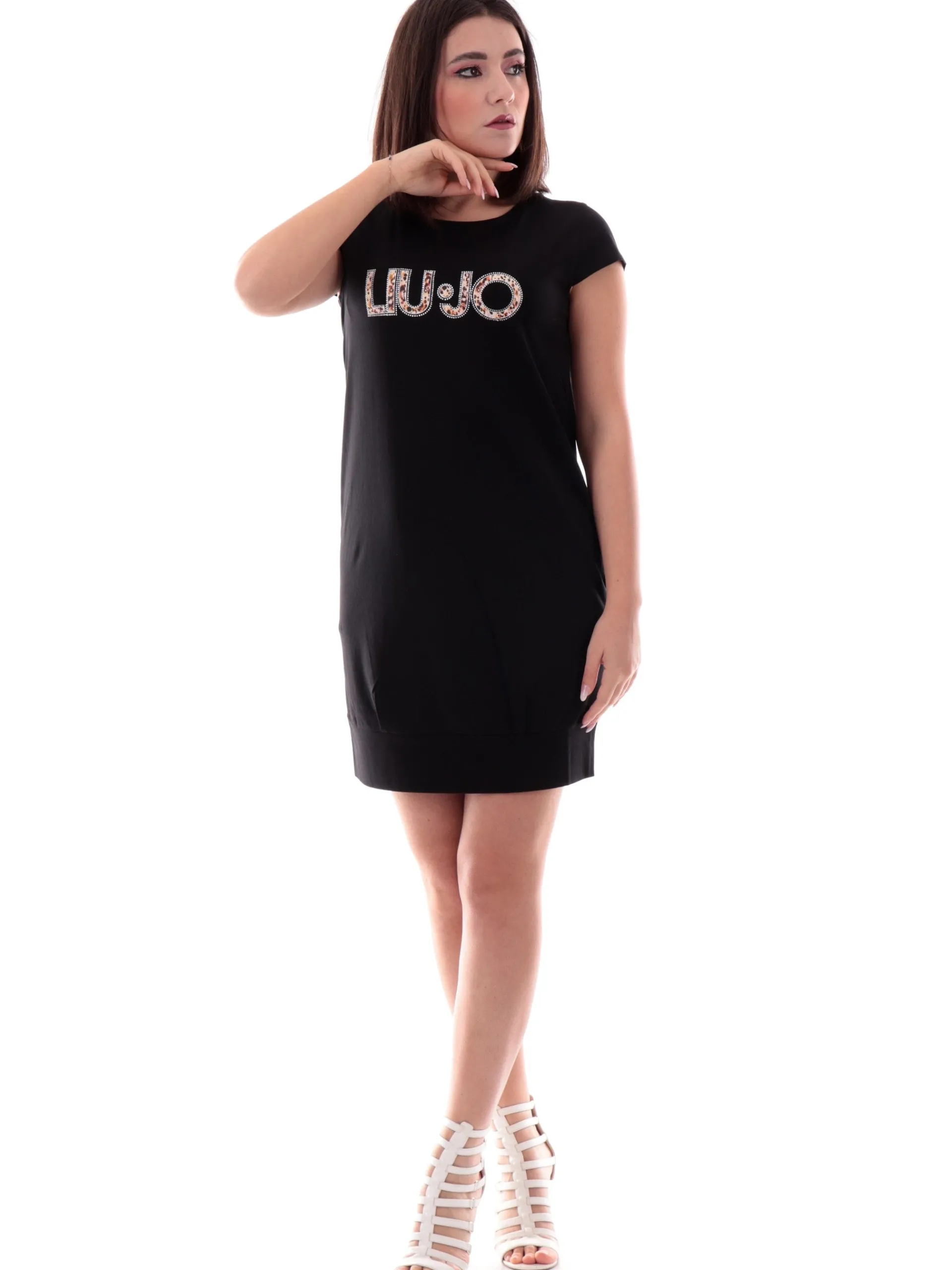 LIU JO MILANO Vestiti*Vestito Liu Jo nero da donna in cotone VA5194JS003M933