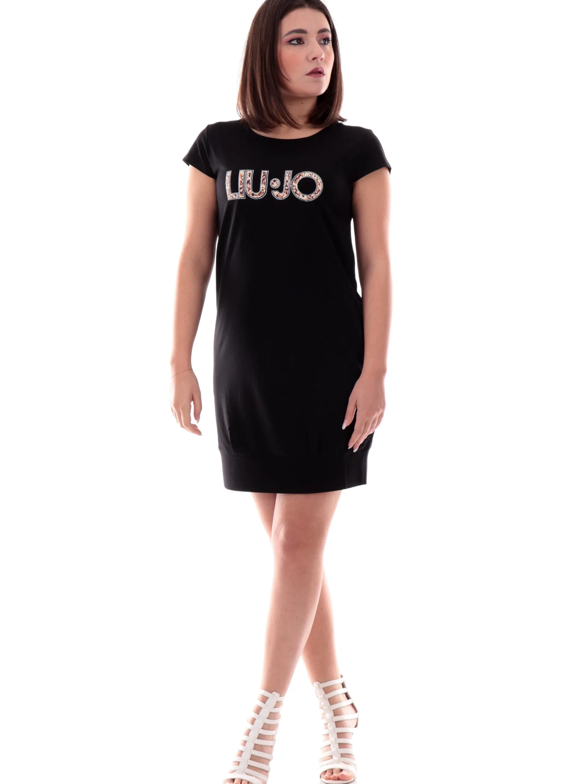 LIU JO MILANO Vestiti*Vestito Liu Jo nero da donna in cotone VA5194JS003M933