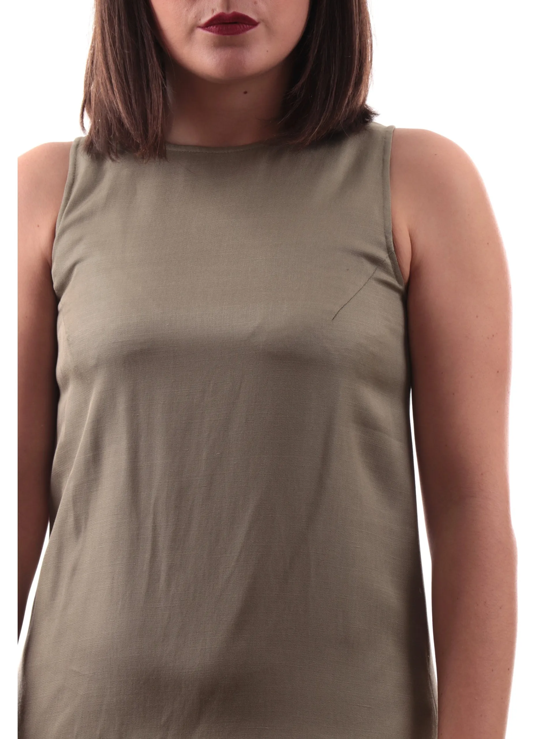 EMME MARELLA Vestiti*Vestito Lungo verde militare da donna JUMCOS 004