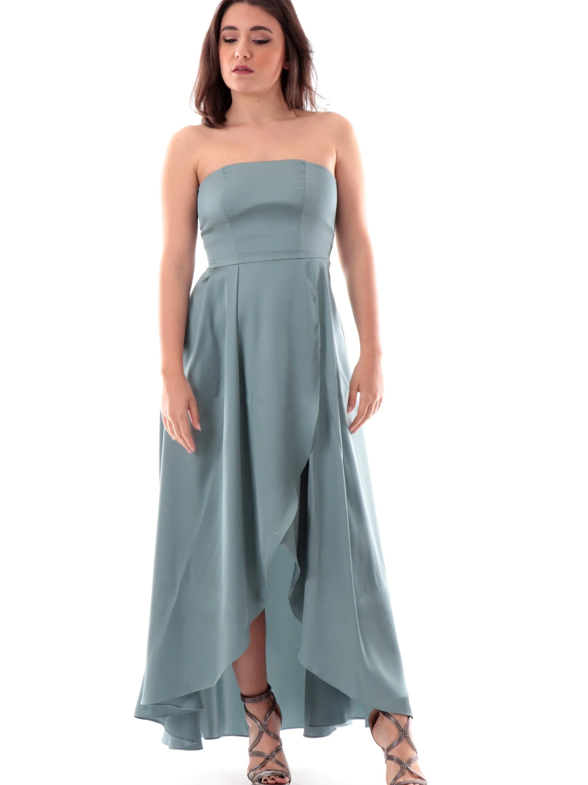 EMME MARELLA Vestiti*Vestito Lungo verde salvia da donna Jackie in raso