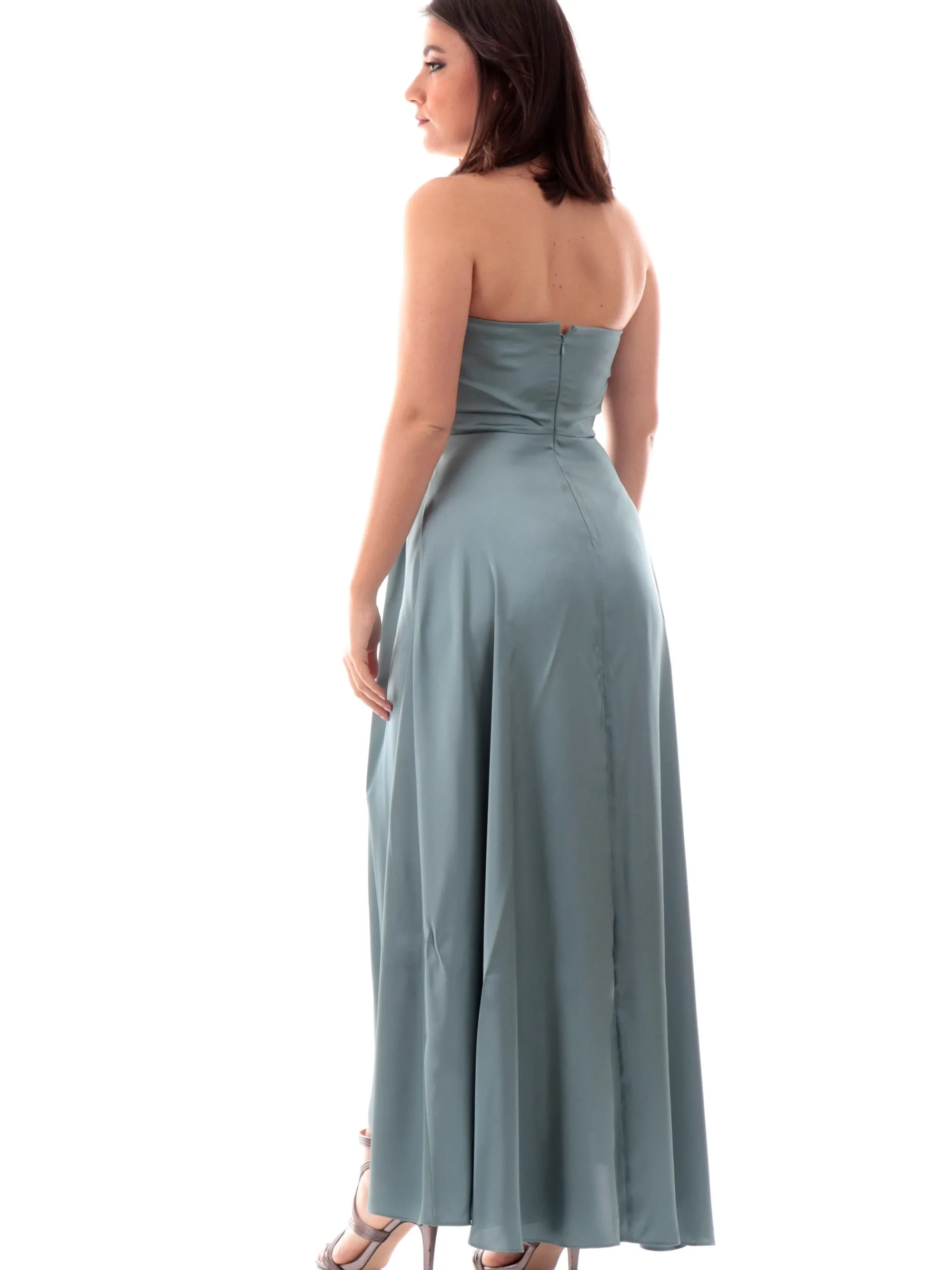 EMME MARELLA Vestiti*Vestito Lungo verde salvia da donna Jackie in raso