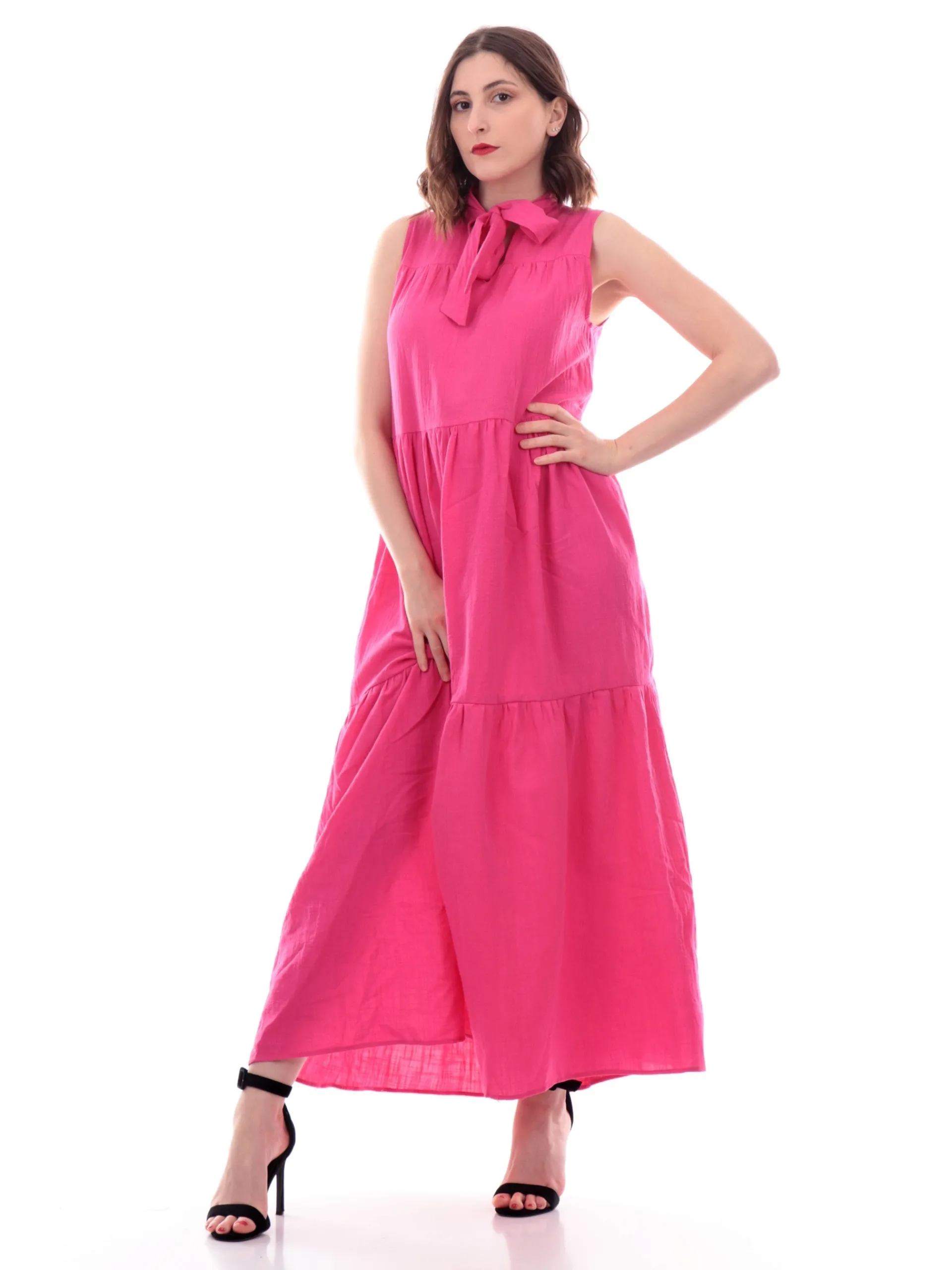 MOLLYBRACKEN Vestiti*Vestito Lungo Fucsia da Donna Molly Bracken LAL175AP