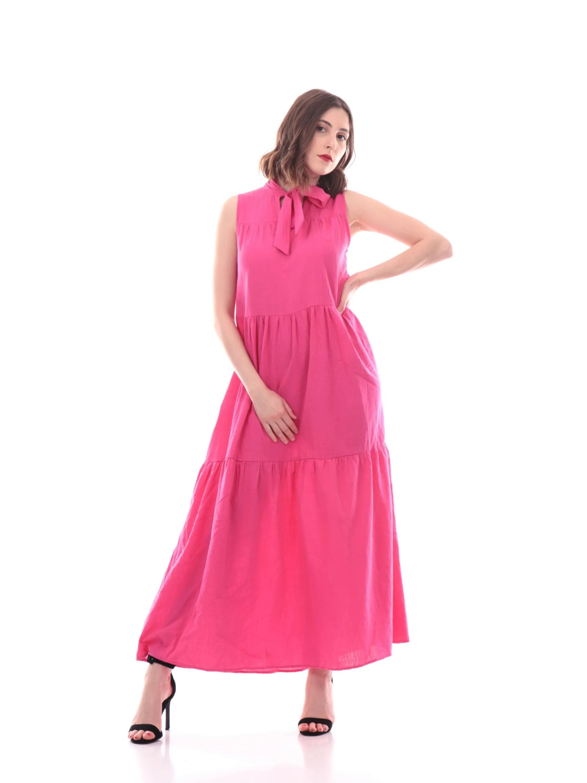 MOLLYBRACKEN Vestiti*Vestito Lungo Fucsia da Donna Molly Bracken LAL175AP