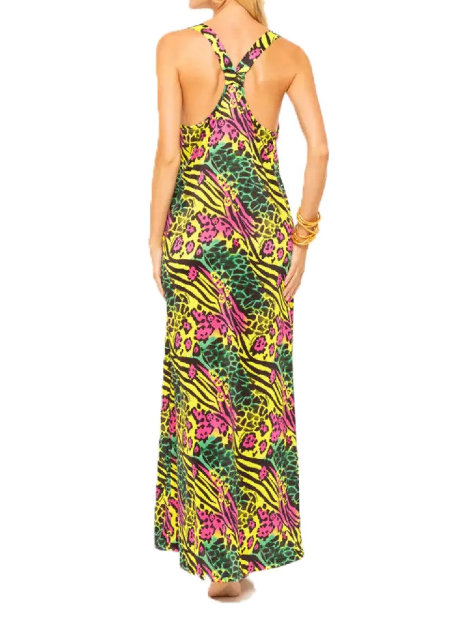 4GIVENESS Vestiti*Vestito Lungo Donna Copricostume Jumeria Giaffe FGCW3043