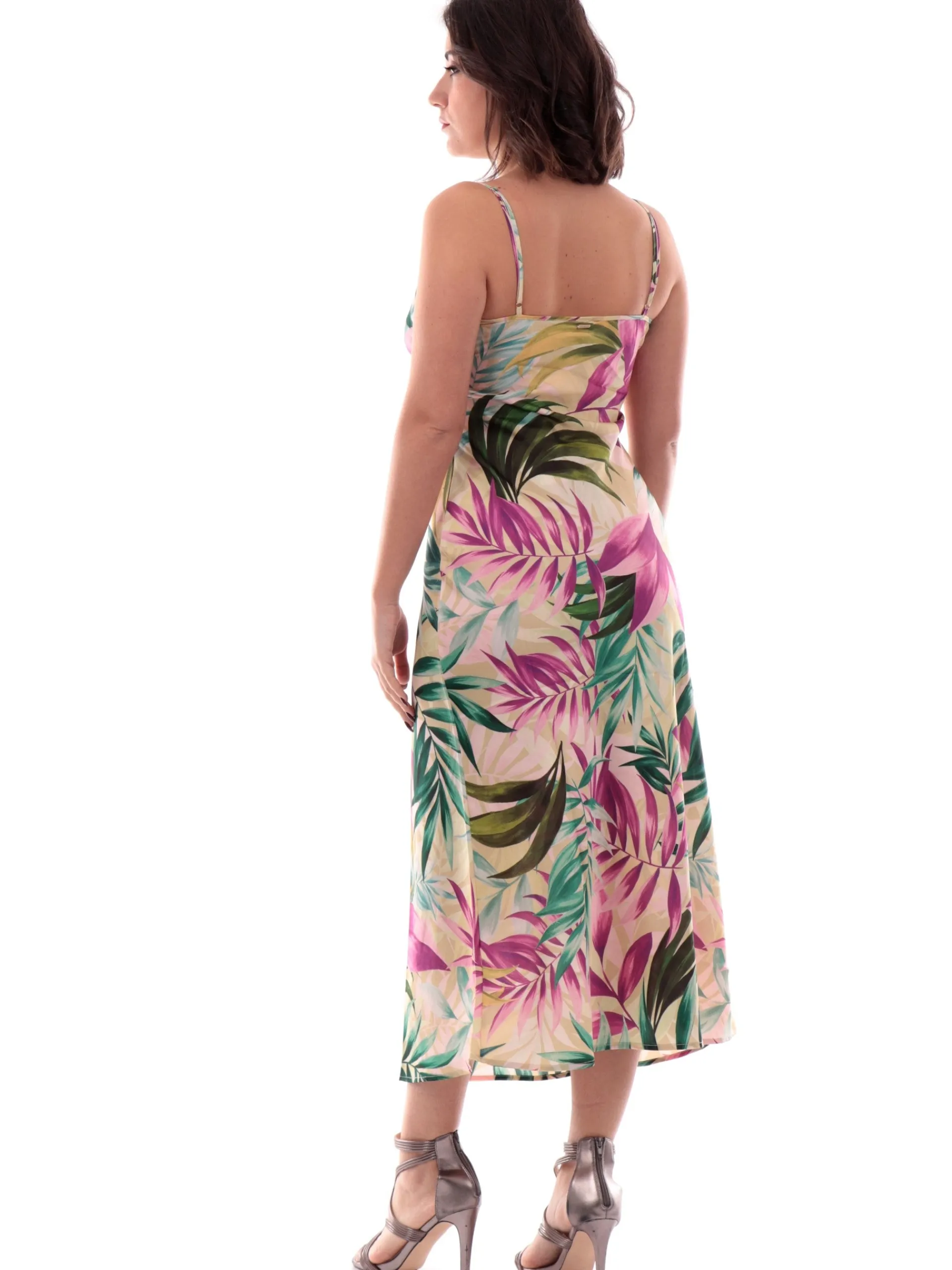 GUESS Vestiti*Vestito Lungo fantasia Floreale da donna in raso W5GK85WH9C2