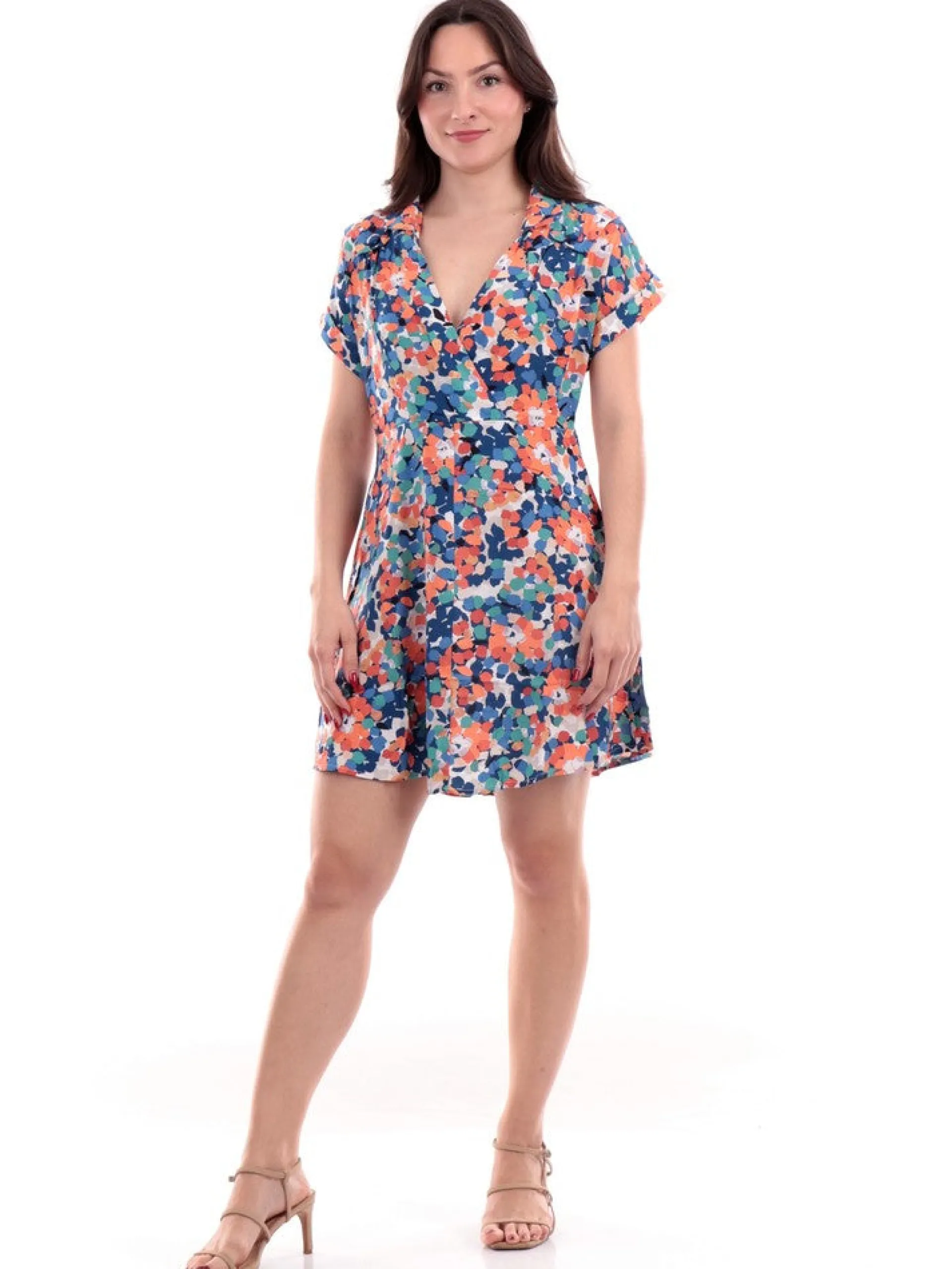 MOLLYBRACKEN Vestiti*Vestito Molly Bracken blu da donna con fantasia floreale TR172BE