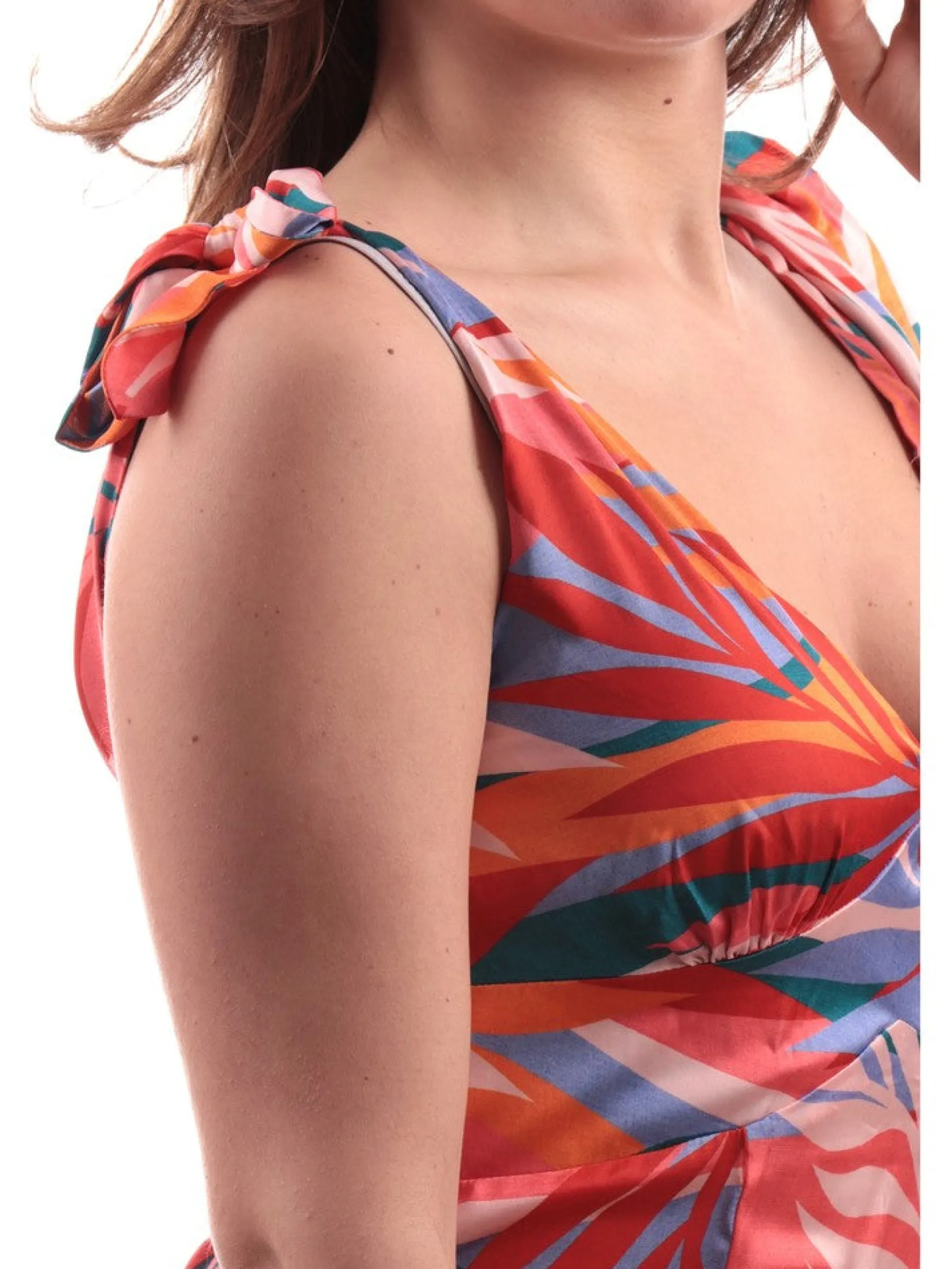 MOLLYBRACKEN Vestiti*Vestito Molly Bracken rosa da donna fantasia floreale R1710CE