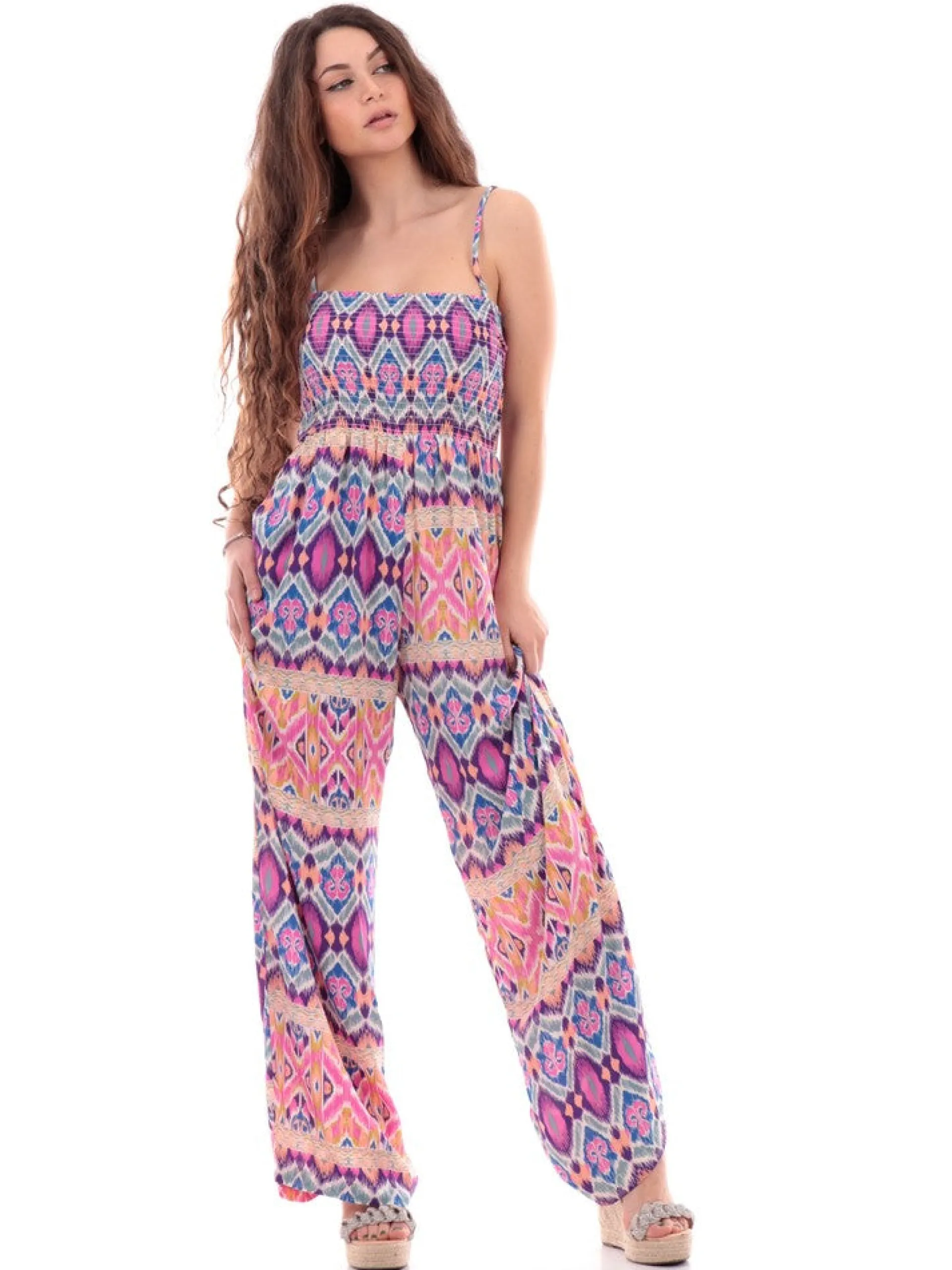 ONLY Jumpsuit*Vestito rosa da donna Life Poly Bianca 15290803