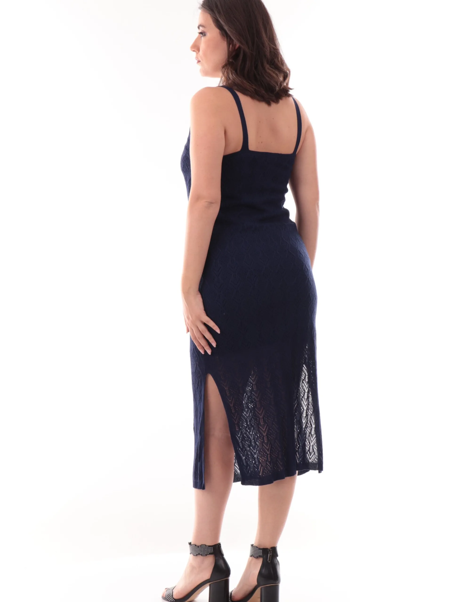TIFFOSI Vestiti*Vestito spalle scoperte blu da donna ricami traforati APOLONIA 1 10059044