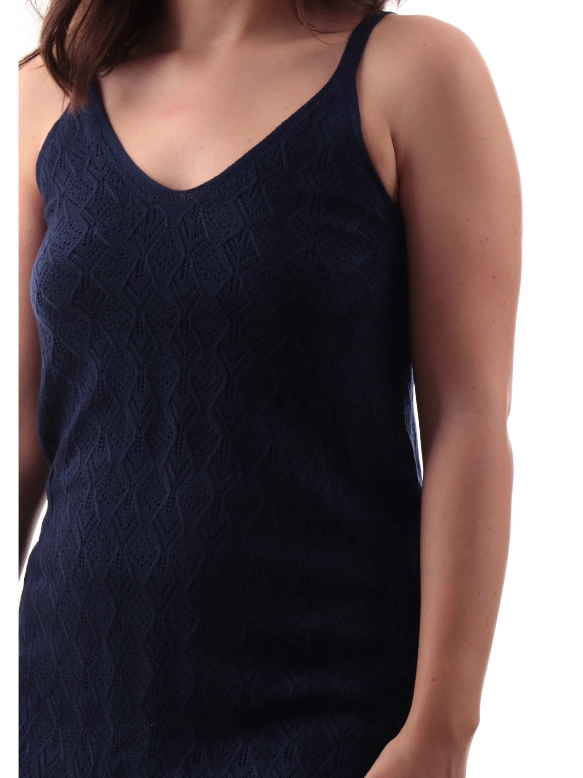 TIFFOSI Vestiti*Vestito spalle scoperte blu da donna ricami traforati APOLONIA 1 10059044