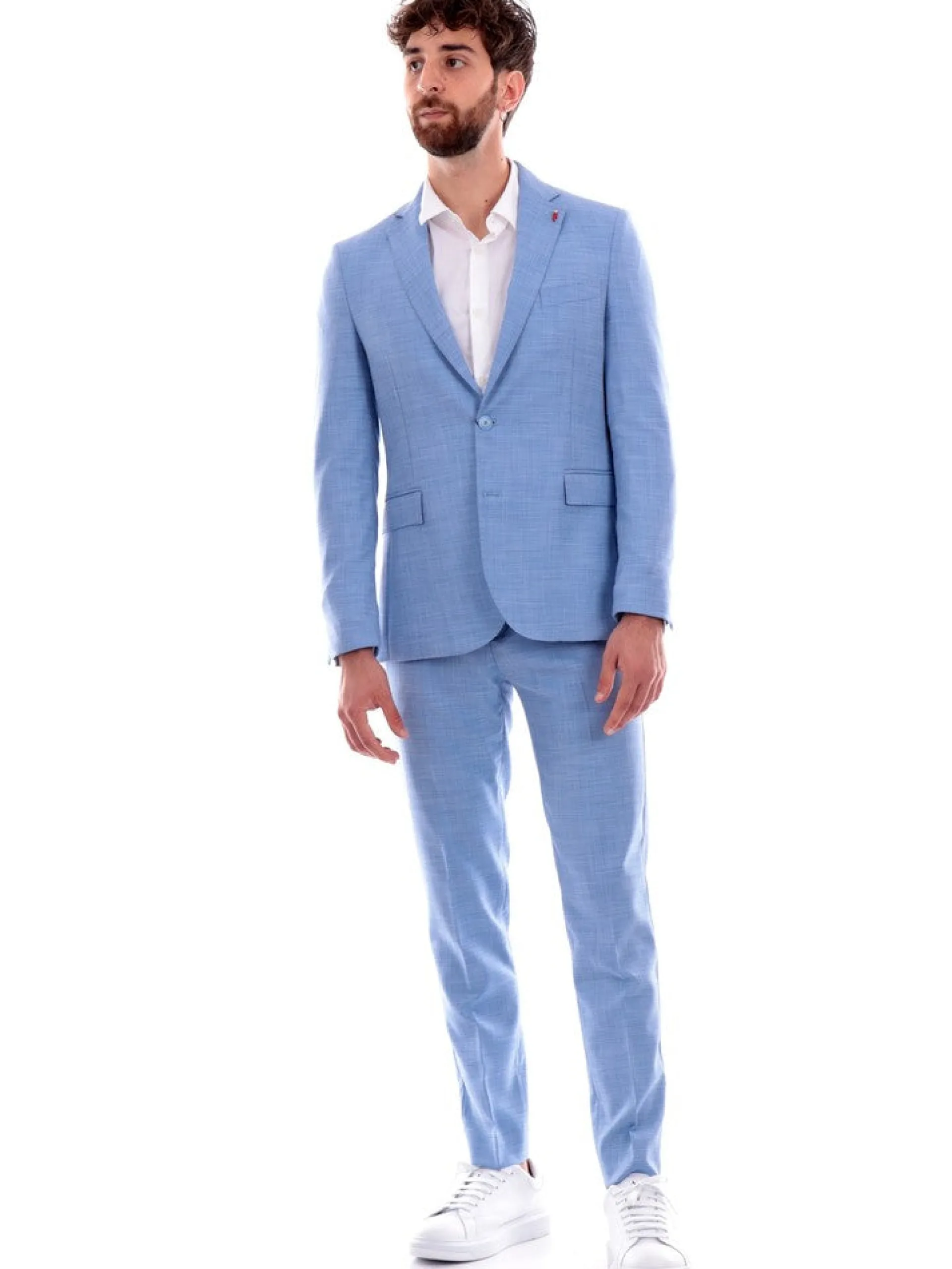 MULISH Completi*Vestito uomo completo azzurro Melange SPAAB7200
