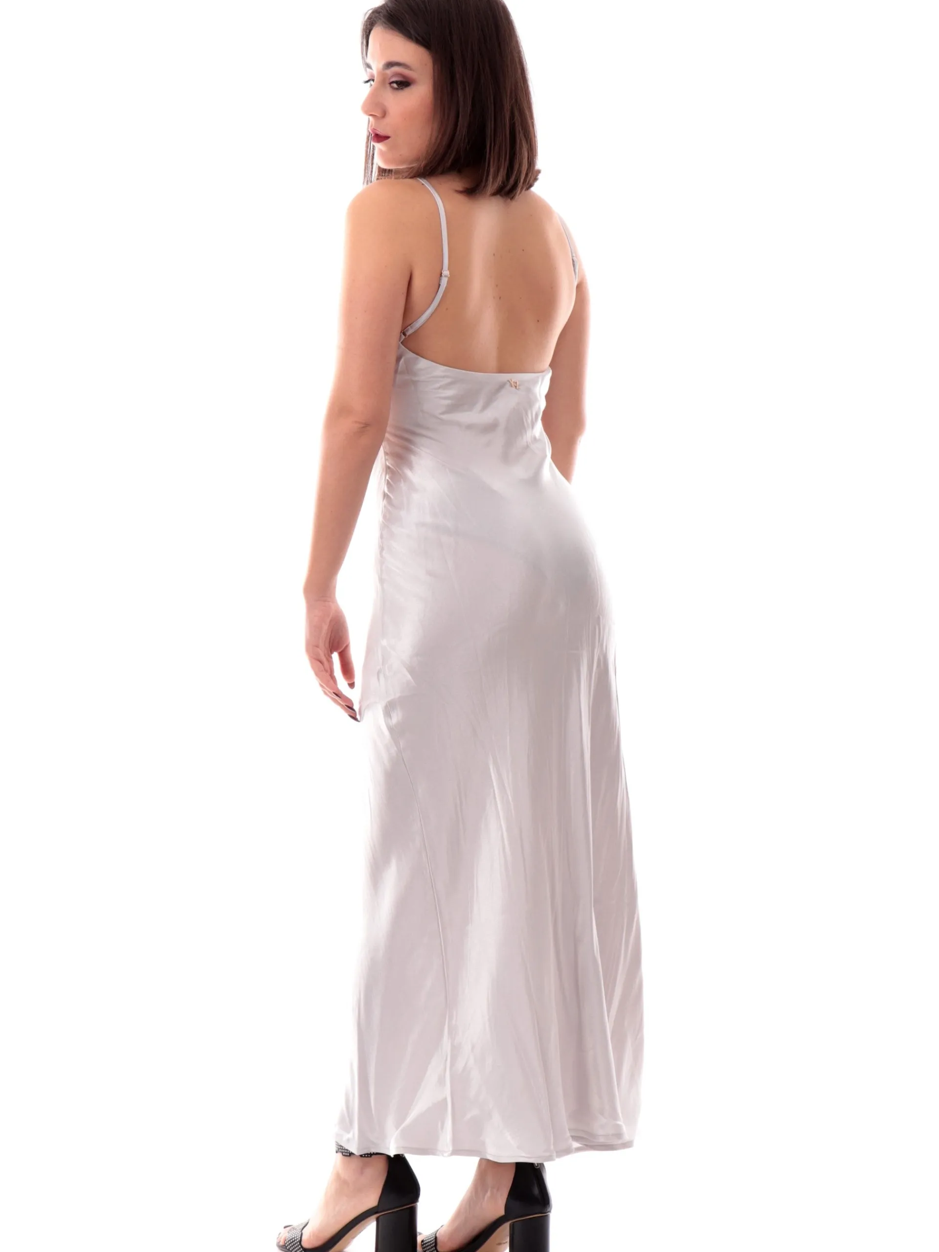 YES ZEE Vestiti*Vestito argento spalle scoperte da donna vestibilità morbida A416EN00