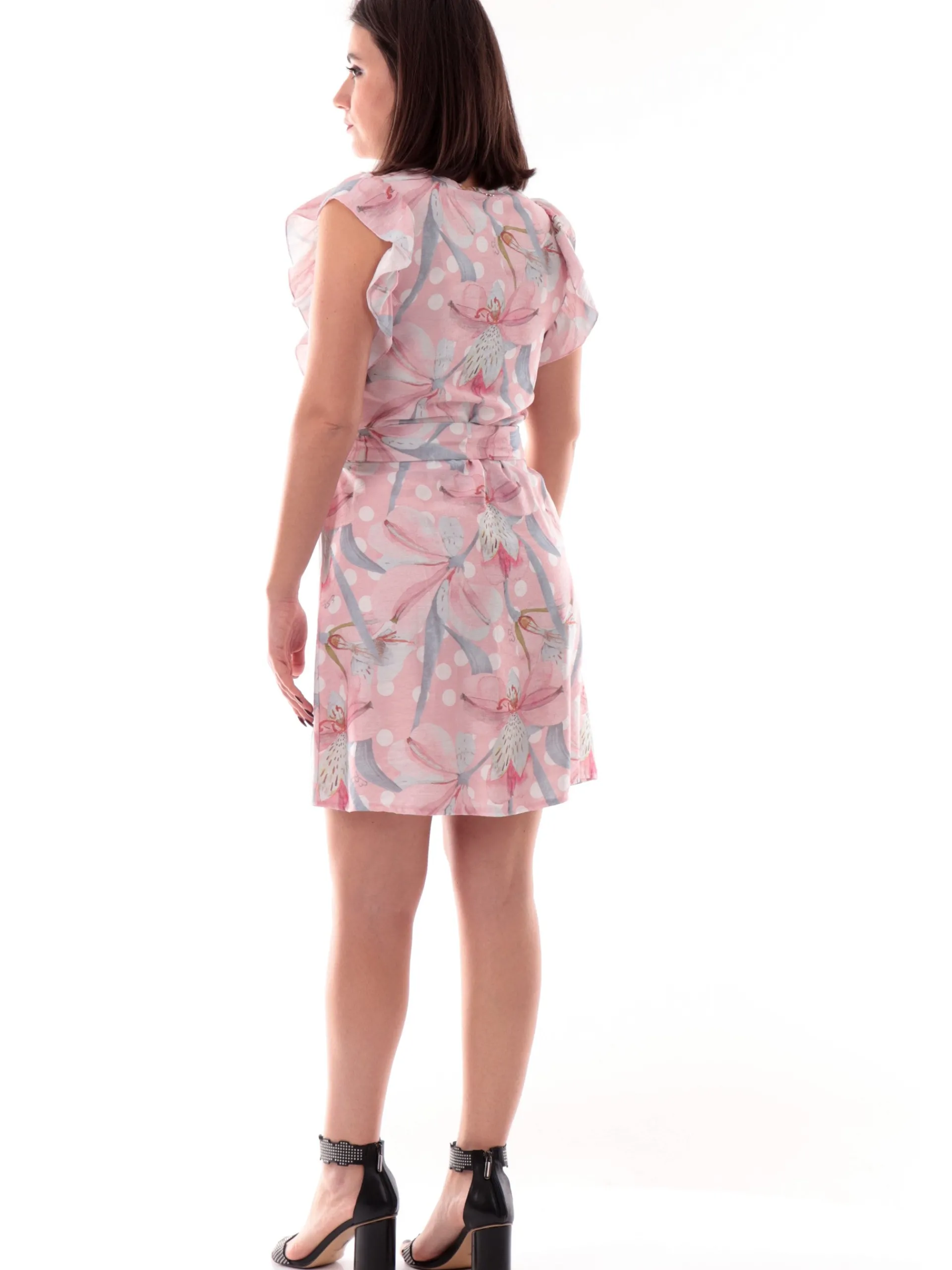 YES ZEE Vestiti*Vestito rosa da donna con scollo a v A207YW00-2425