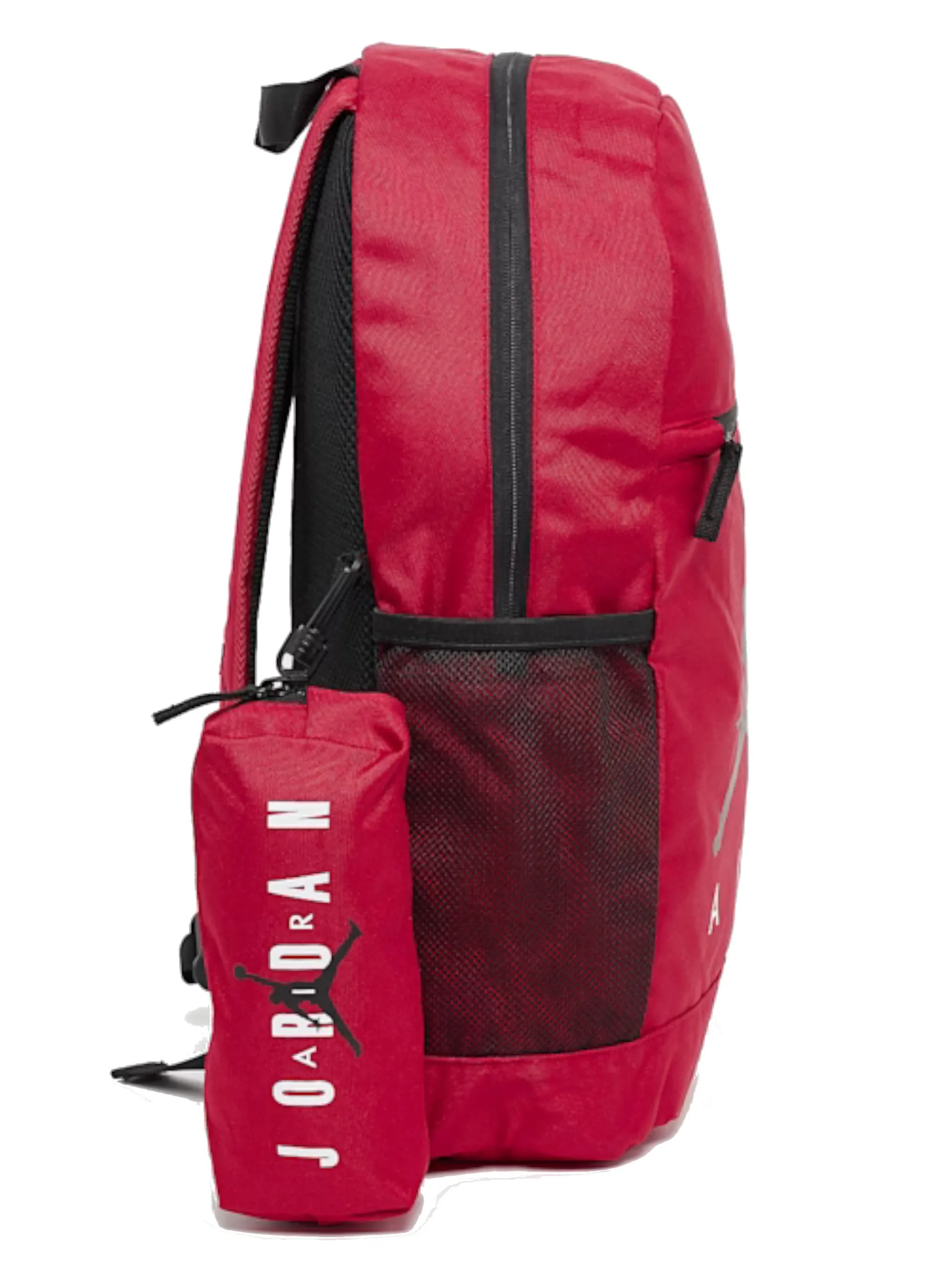NIKE JORDAN Zaini|Astucci*Zaino Jordan Rosso con logo Jumpman Nero e astuccio 9B0503R78